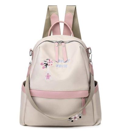 Dropshipping 2021 dorywczo kobiet plecak Oxford Zipper ksiazki szkolne torba dla dziewczynek kwiat haftowany plecak kobiet plecak